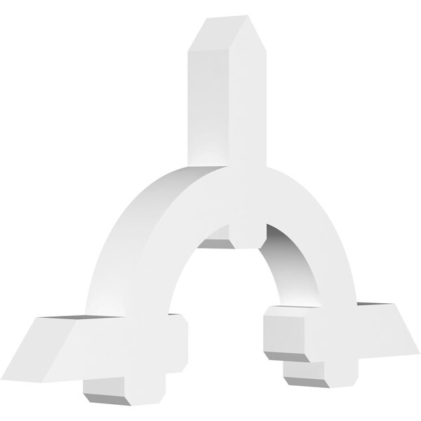 Ekena Millwork Ericson Architectural Grade PVC Gable Bracket, 60"W x 37 1/2"H x 6"D x 6"F, 15/12 Pitch GBP060X38X0606ERI00 - main